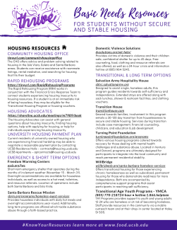 Houseless Student Resource Guide